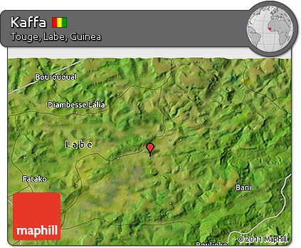 Satellite 3D Map of Kaffa