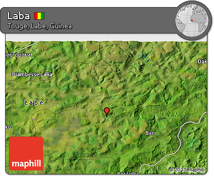 Satellite 3D Map of Laba