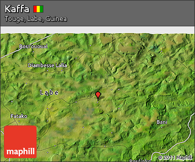 Satellite 3D Map of Kaffa