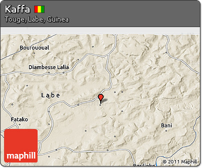 Shaded Relief 3D Map of Kaffa