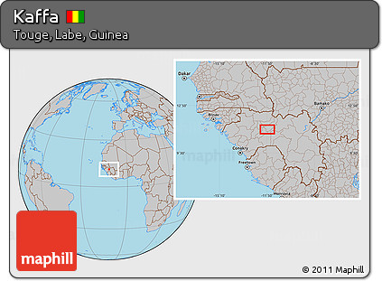 Gray Location Map of Kaffa