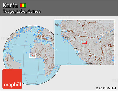 Gray Location Map of Kaffa