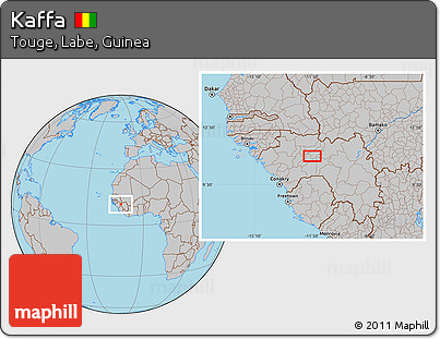 Gray Location Map of Kaffa