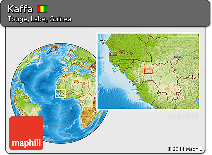 Physical Location Map of Kaffa