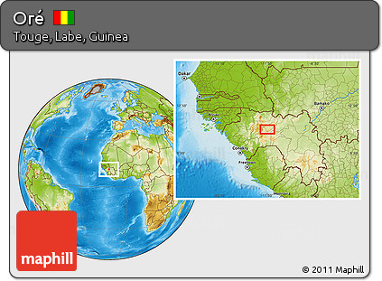 Physical Location Map of Oré