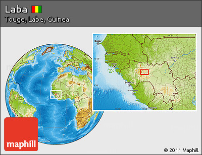Physical Location Map of Laba