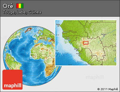 Physical Location Map of Oré