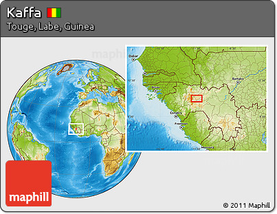 Physical Location Map of Kaffa