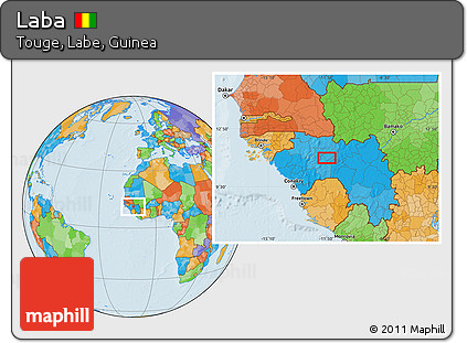 Political Location Map of Laba