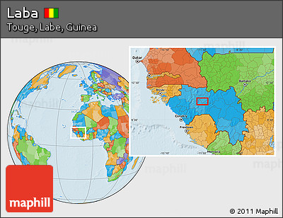 Political Location Map of Laba