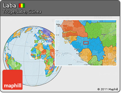 Political Location Map of Laba