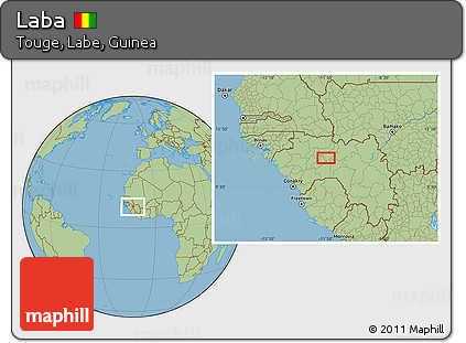 Savanna Style Location Map of Laba