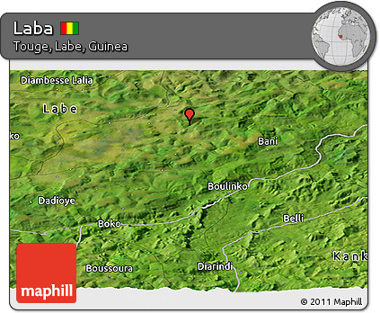 Satellite Panoramic Map of Laba
