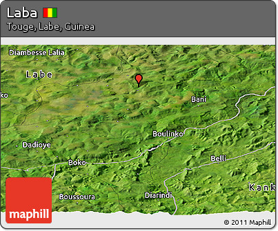 Satellite Panoramic Map of Laba