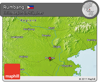 Physical 3D Map of Rumbang