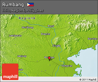 Physical 3D Map of Rumbang
