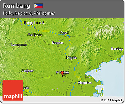 Physical 3D Map of Rumbang