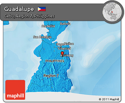 Political 3D Map of Guadalupe