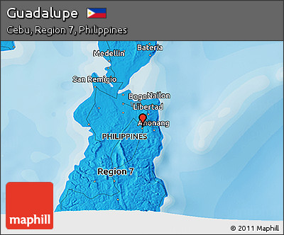 Political 3D Map of Guadalupe