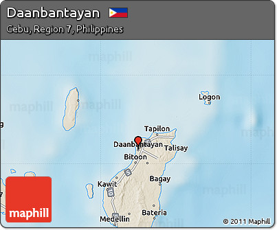 Tapilon Daanbantayan Cebu Map Free Shaded Relief Map Of Daanbantayan