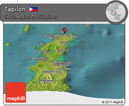 Tapilon Daanbantayan Cebu Map Free Satellite Panoramic Map Of Tapilon