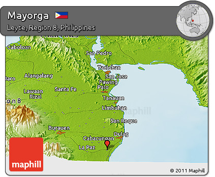 Physical Panoramic Map of Mayorga