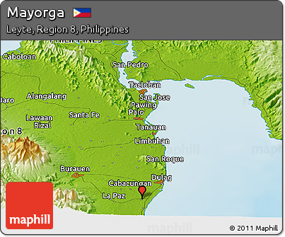 Physical Panoramic Map of Mayorga