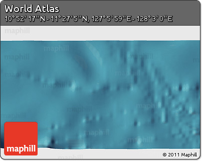 Satellite 3D Map of the Area around 11° 9' 41" N, 127° 34' 30" E