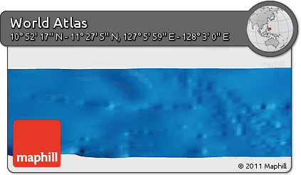 Physical Panoramic Map of the Area around 11° 9' 41" N, 127° 34' 30" E