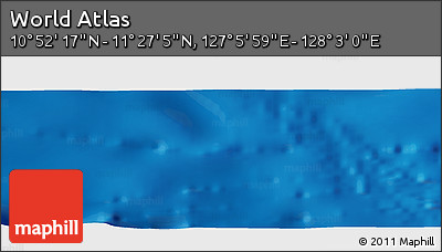 Physical Panoramic Map of the Area around 11° 9' 41" N, 127° 34' 30" E