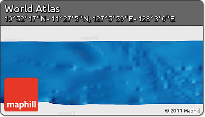 Physical Panoramic Map of the Area around 11° 9' 41" N, 127° 34' 30" E