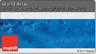 Physical Panoramic Map of the Area around 11° 9' 41" N, 131° 49' 29" E
