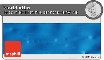 Physical Panoramic Map of the Area around 11° 9' 41" N, 133° 31' 30" E