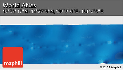 Physical Panoramic Map of the Area around 11° 9' 41" N, 133° 31' 30" E