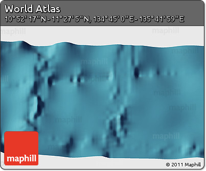 Satellite 3D Map of the Area around 11° 9' 41" N, 135° 13' 29" E