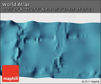 Satellite 3D Map of the Area around 11° 9' 41" N, 135° 13' 29" E