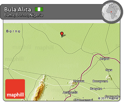Physical 3D Map of Bula Alita