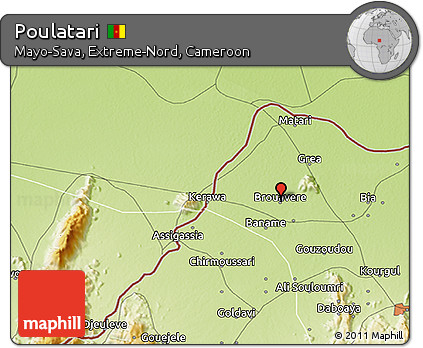 Physical 3D Map of Poulatari