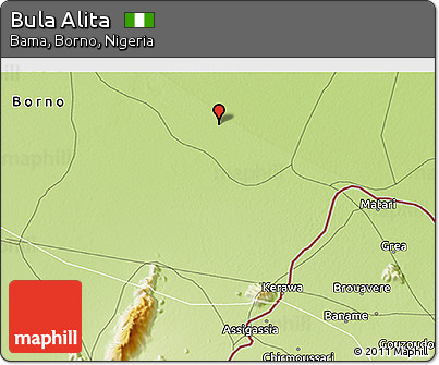 Physical 3D Map of Bula Alita