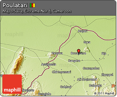 Physical 3D Map of Poulatari