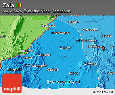 Political 3D Map of Zala