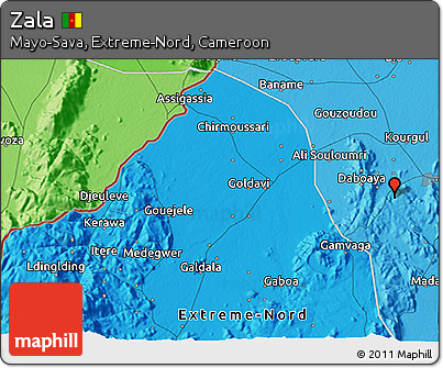 Political 3D Map of Zala