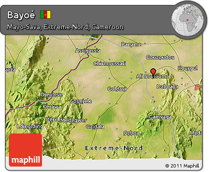Satellite 3D Map of Bayoé