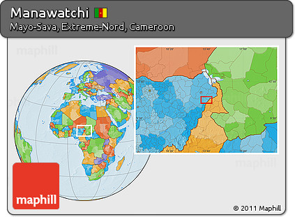 Political Location Map of Manawatchi
