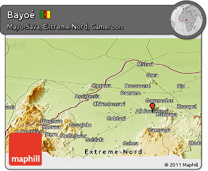Physical Panoramic Map of Bayoé