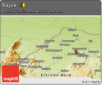 Physical Panoramic Map of Bayoé