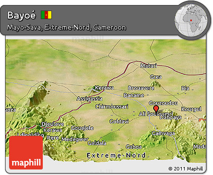 Satellite Panoramic Map of Bayoé