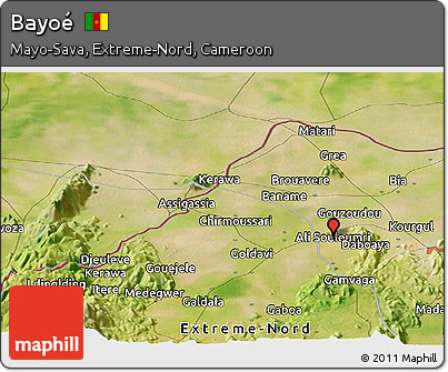 Satellite Panoramic Map of Bayoé