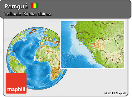Physical Location Map of Pamgué