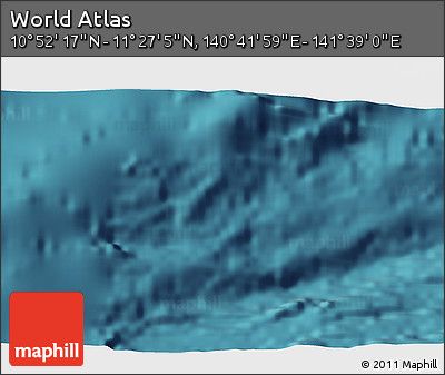 Satellite 3D Map of the Area around 11° 9' 41" N, 141° 10' 30" E